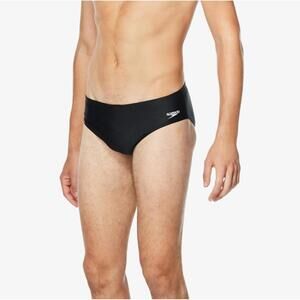 Speedo Men's Powerflex Eco Solid Brief Black, Size 38